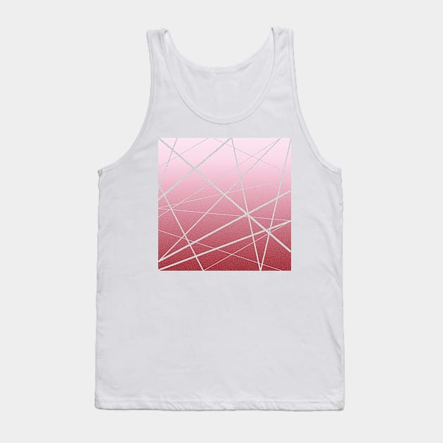 rose gold gradient with linear stripes pattern Tank Top by Prints by Hitz